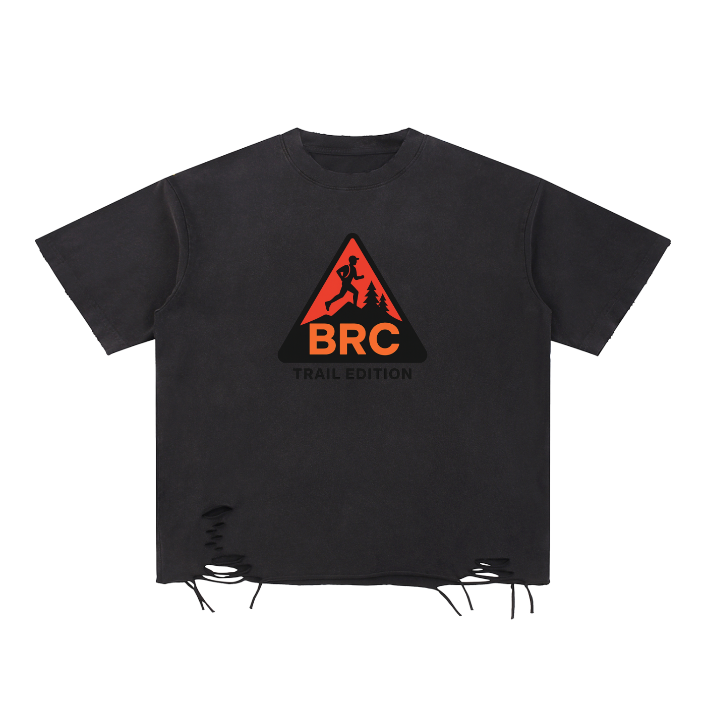 Snow Washed Raw-Hem T-Shirt