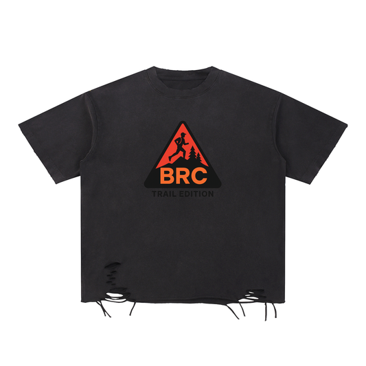 Snow Washed Raw-Hem T-Shirt